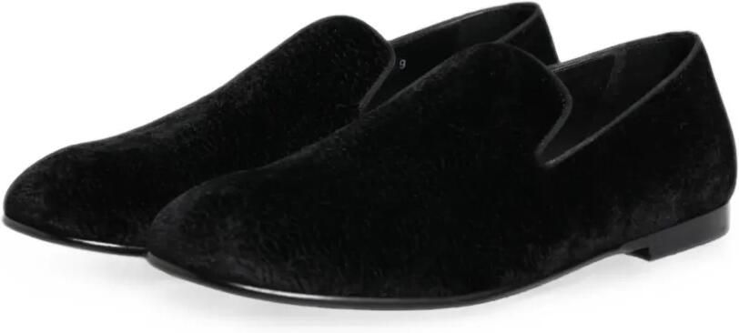 Dolce & Gabbana Fluwelen loafers met jacquard Zwart - Foto 4