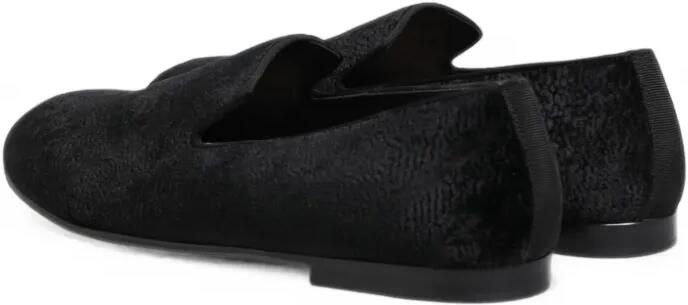 Dolce & Gabbana Fluwelen loafers met jacquard Zwart - Foto 5