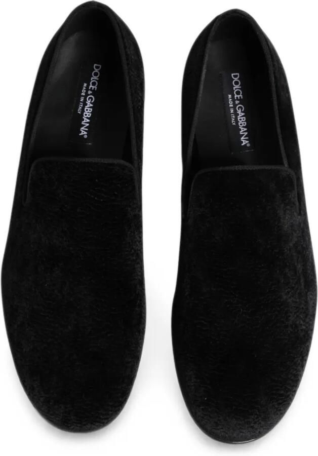 Dolce & Gabbana Fluwelen loafers met jacquard Zwart - Foto 2
