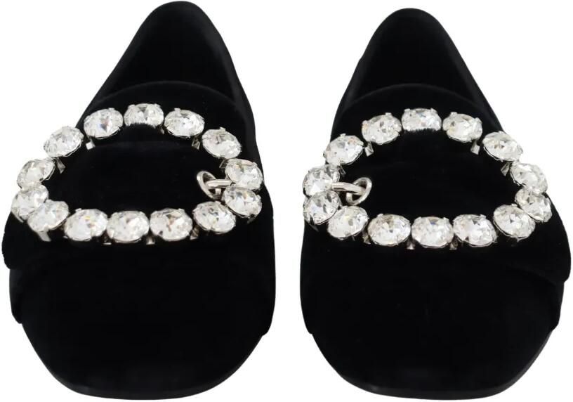Dolce & Gabbana Fluwelen loafers verfraaid met kristallen Zwart - Foto 2