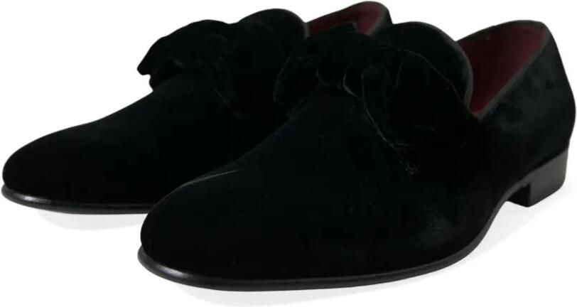 Dolce & Gabbana Fluwelen loafers Zwart - Foto 3