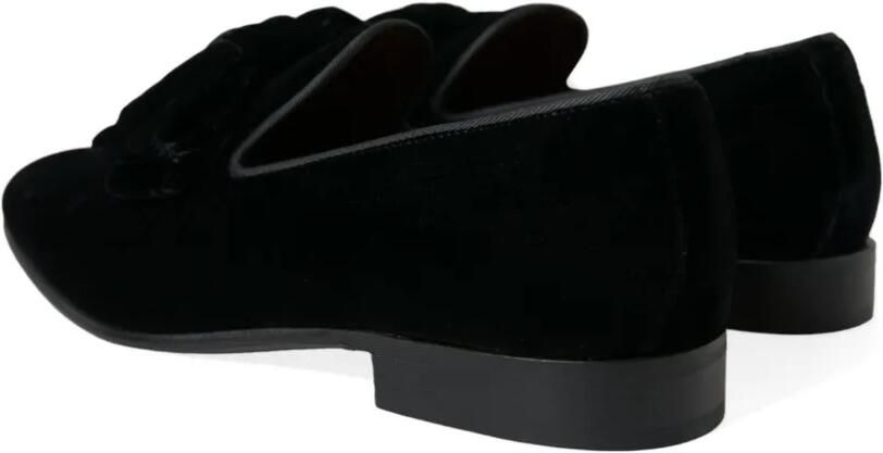Dolce & Gabbana Fluwelen loafers Zwart - Foto 4