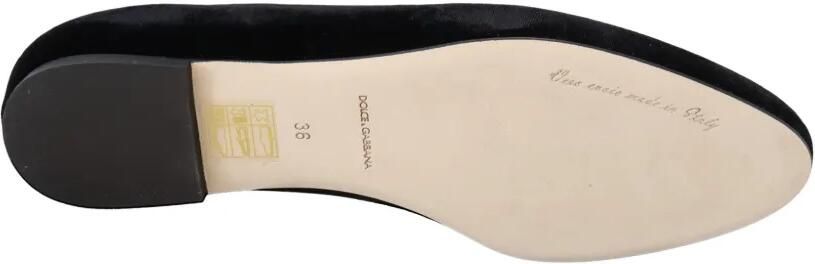 Dolce & Gabbana Fluwelen loafers Zwart - Foto 4