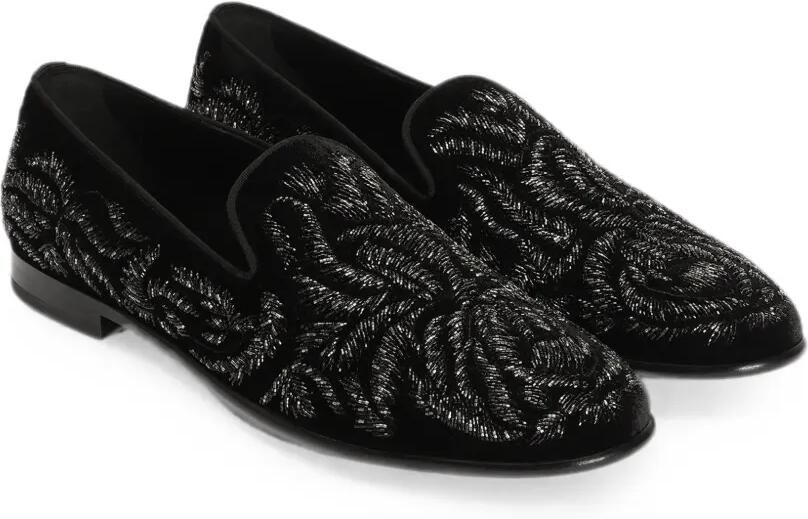 Dolce & Gabbana Fluwelen loafers Zwart