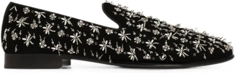 Dolce & Gabbana Fluwelen loafers Zwart