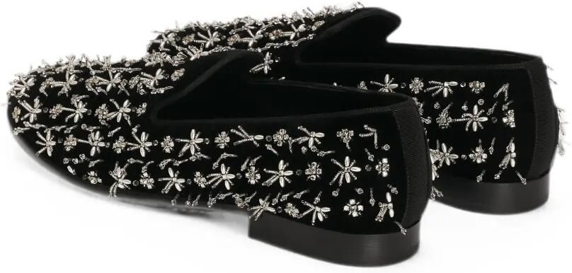 Dolce & Gabbana Fluwelen loafers Zwart - Foto 2