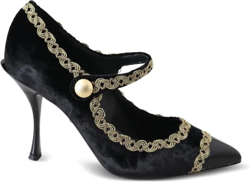 Dolce & Gabbana Fluwelen pumps met hak Zwart