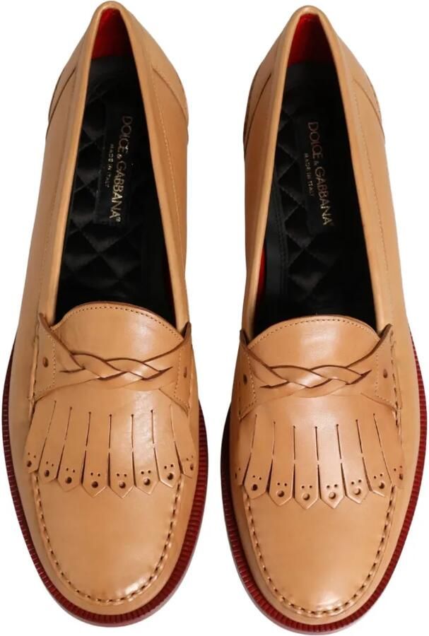 Dolce & Gabbana fringed kiltie loafers Beige - Foto 4