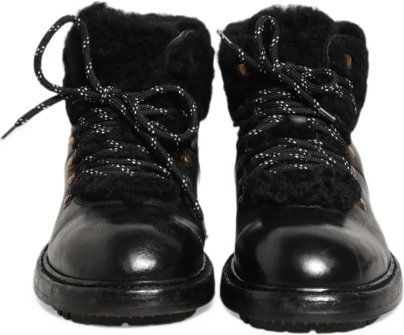 Dolce & Gabbana fur-trim ankle boots Zwart - Foto 3