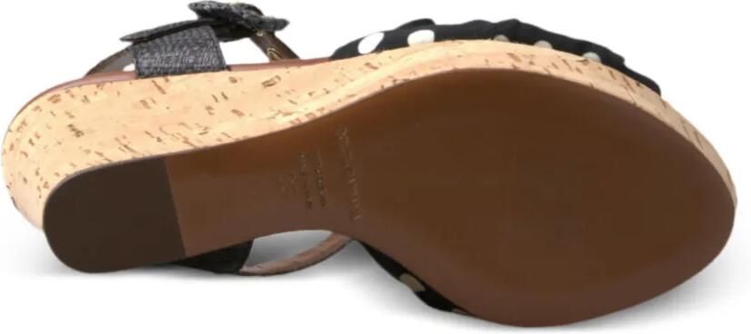 Dolce & Gabbana Geknoopte sandalen met stippen Zwart - Foto 5