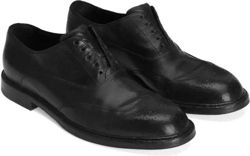 Dolce & Gabbana Geperforeerde derby schoenen Zwart - Foto 3