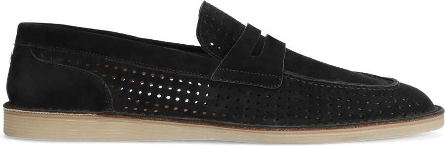 Dolce & Gabbana Geperforeerde loafers Zwart