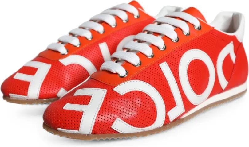 Dolce & Gabbana Geperforeerde logopatch sneakers Rood - Foto 3