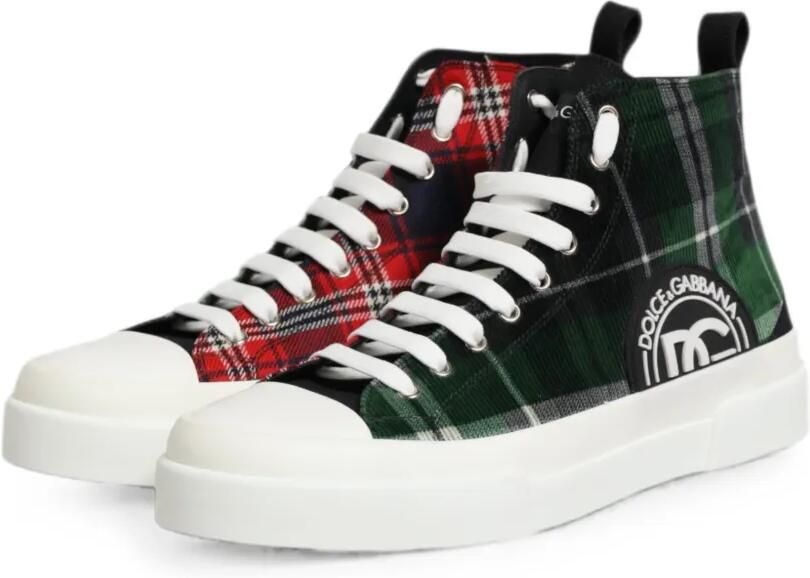 Dolce & Gabbana Geruite high-top sneakers Rood - Foto 2
