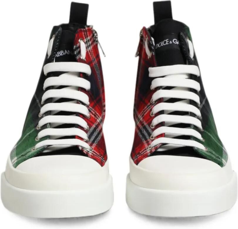 Dolce & Gabbana Geruite high-top sneakers Rood - Foto 3