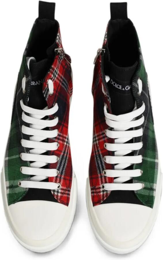 Dolce & Gabbana Geruite high-top sneakers Rood - Foto 5