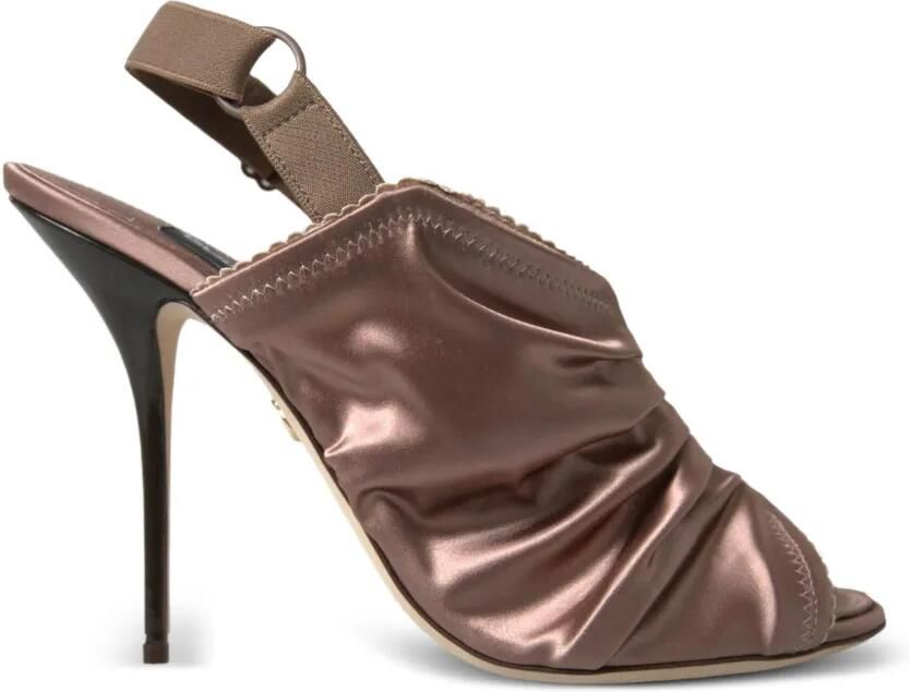 Dolce & Gabbana Gesmockte pumps in korset-stijl Beige