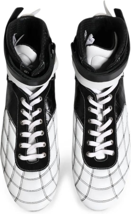 Dolce & Gabbana Gewatteerde sneakers met klittenband Wit - Foto 3