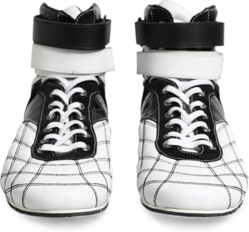 Dolce & Gabbana Gewatteerde sneakers met klittenband Wit - Foto 2
