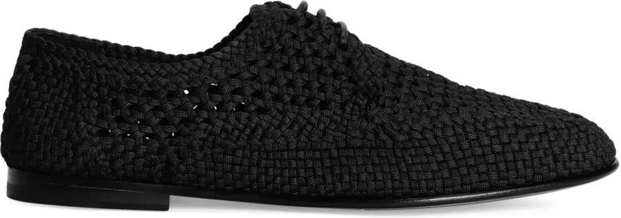Dolce & Gabbana Geweven derby schoenen Zwart