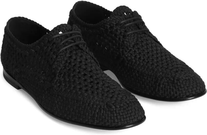Dolce & Gabbana Geweven derby schoenen Zwart - Foto 3