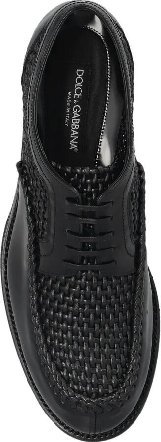 Dolce & Gabbana Geweven derby schoenen Zwart