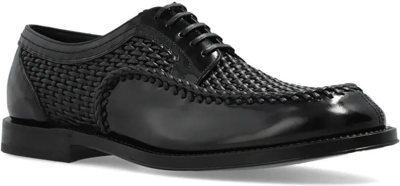Dolce & Gabbana Geweven derby schoenen Zwart - Foto 4