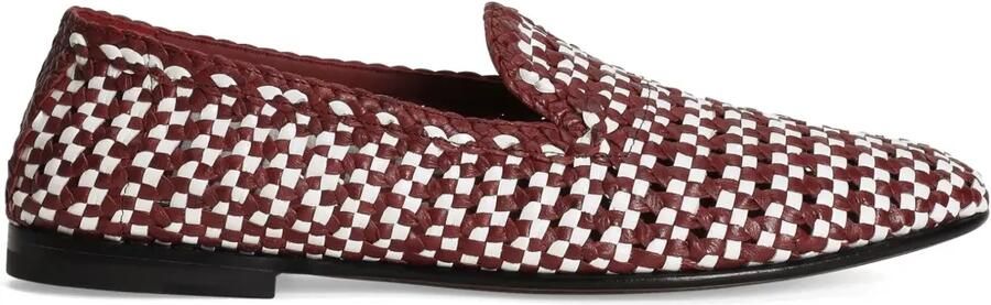 Dolce & Gabbana Geweven loafers Rood