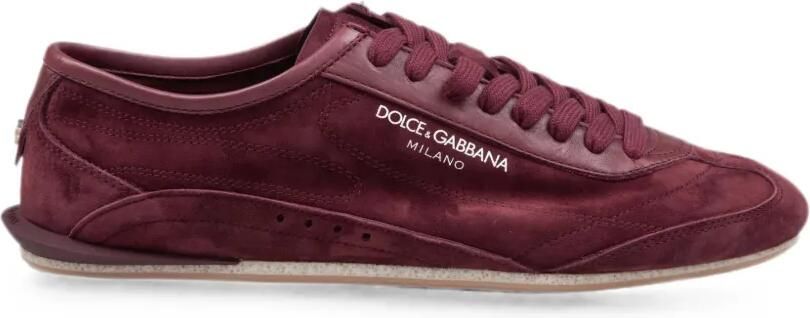 Dolce & Gabbana Gimondi Plus suède-leren sneakers Rood