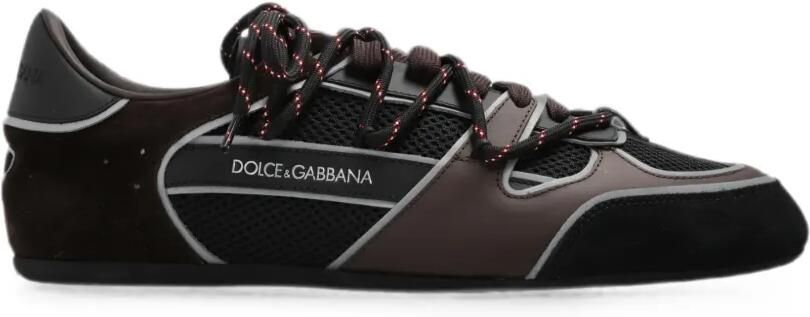 Dolce & Gabbana Ginnica mesh sneakers met vlakken Bruin