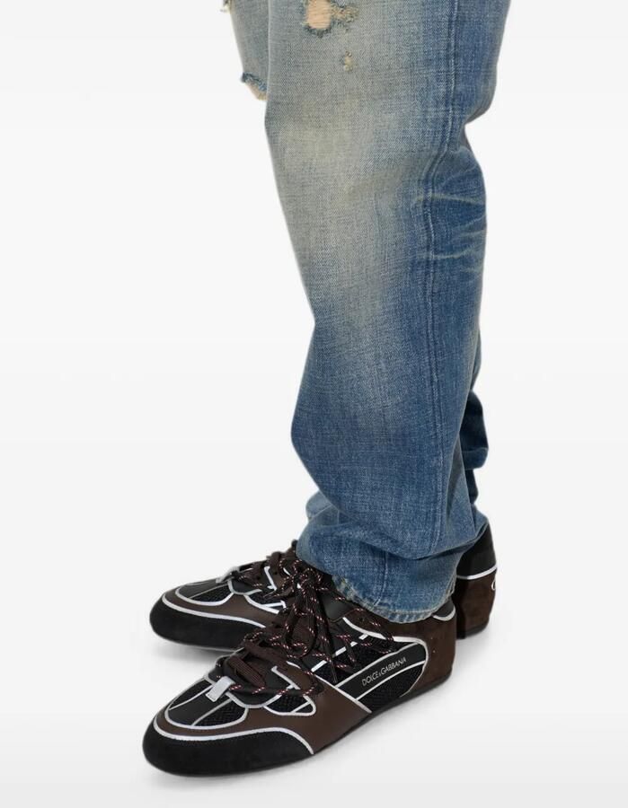 Dolce & Gabbana Ginnica mesh sneakers met vlakken Bruin - Foto 2