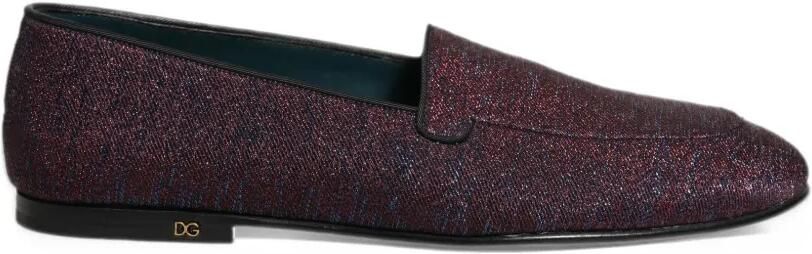 Dolce & Gabbana glitter-detail loafers Rood