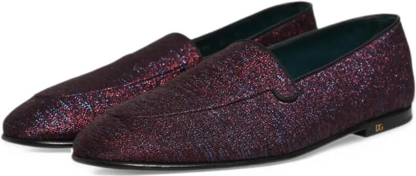 Dolce & Gabbana glitter-detail loafers Rood - Foto 4