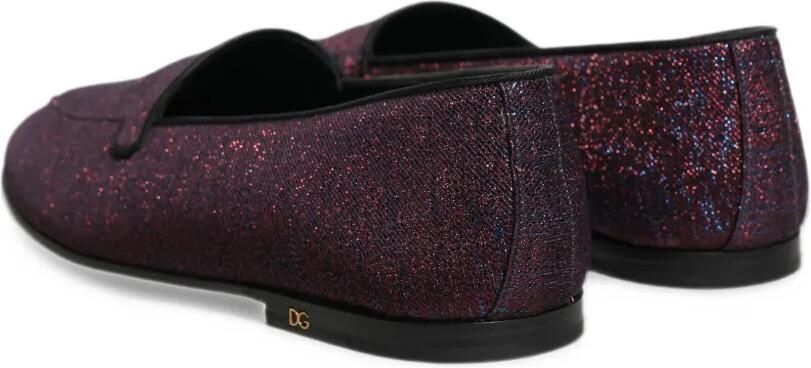 Dolce & Gabbana glitter-detail loafers Rood - Foto 2