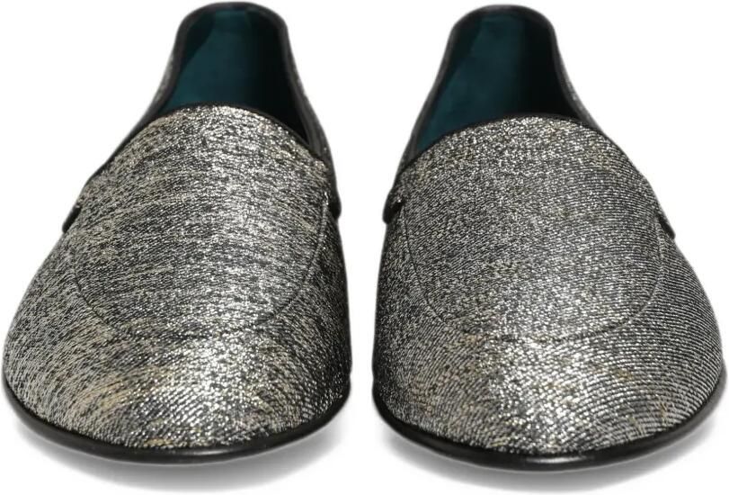 Dolce & Gabbana glitter-effect DG logo loafers Zilver - Foto 3