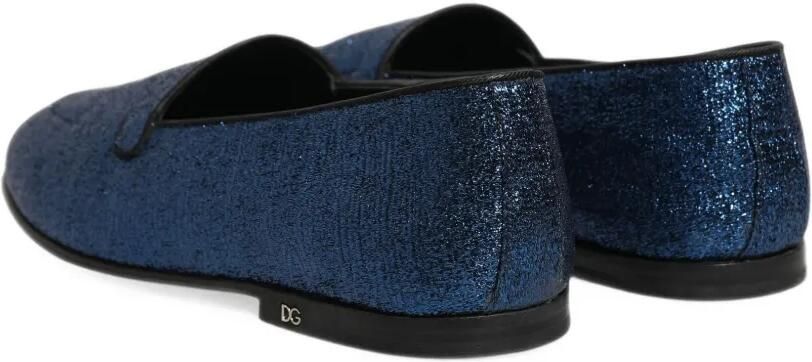 Dolce & Gabbana glitter-effect loafers Blauw