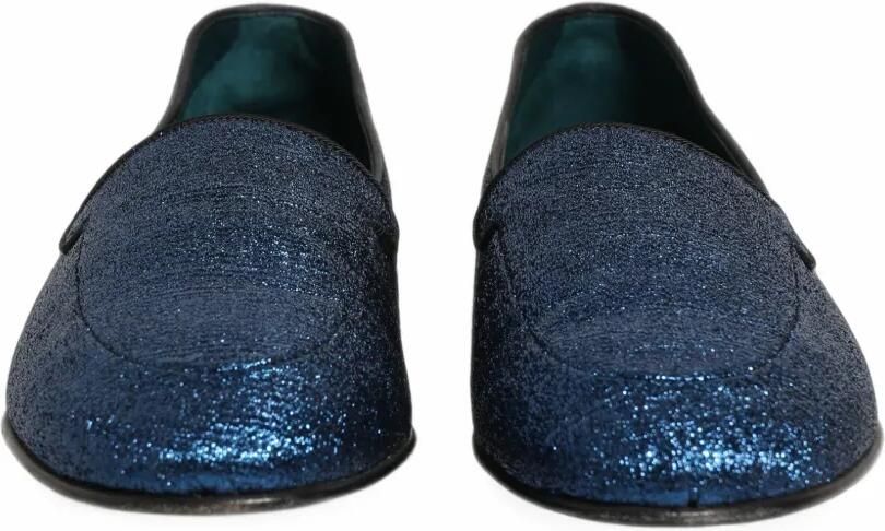 Dolce & Gabbana glitter-effect loafers Blauw - Foto 3