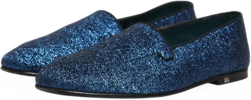 Dolce & Gabbana glitter-effect loafers Blauw - Foto 4