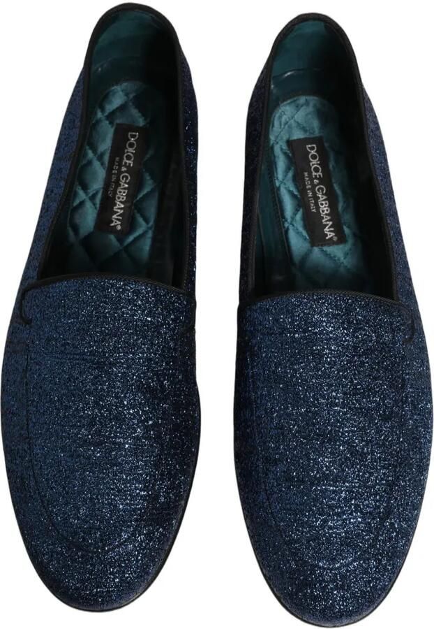 Dolce & Gabbana glitter-effect loafers Blauw - Foto 2