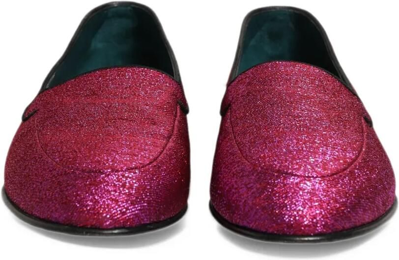 Dolce & Gabbana glitter-effect loafers Roze - Foto 3