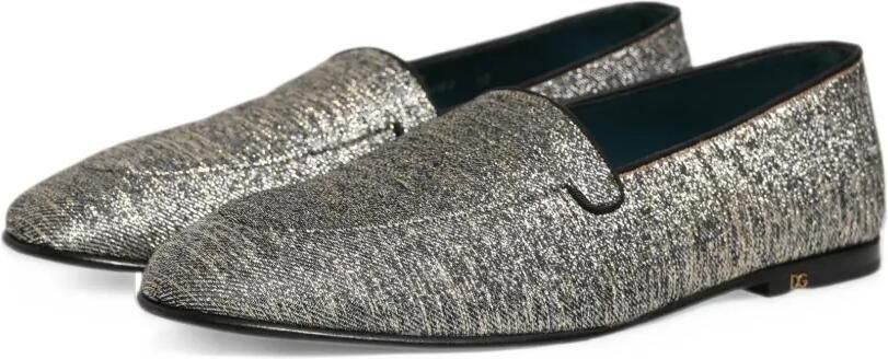 Dolce & Gabbana glitter-effect loafers Zilver - Foto 5