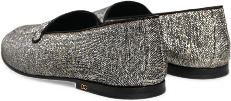Dolce & Gabbana glitter-effect loafers Zilver - Foto 4