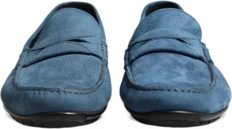 Dolce & Gabbana grained leather driver loafers Blauw - Foto 3
