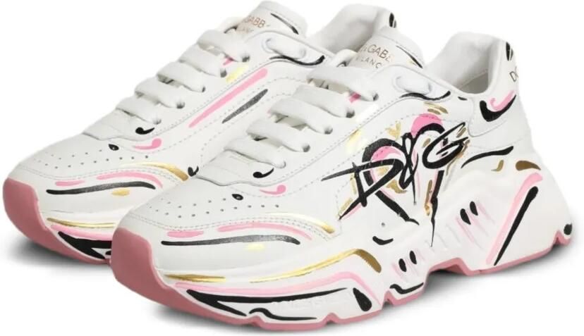 Dolce & Gabbana Handgeverfde Daymaster sneakers Wit - Foto 3