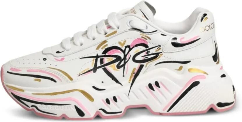 Dolce & Gabbana Handgeverfde Daymaster sneakers Wit - Foto 5