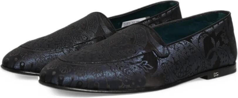 Dolce & Gabbana jacquard leather loafers Blauw - Foto 2