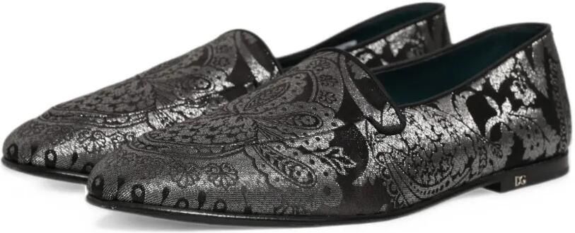 Dolce & Gabbana jacquard-leather loafers Zwart - Foto 4