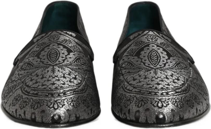Dolce & Gabbana jacquard-leather loafers Zwart - Foto 2