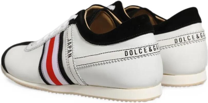 Dolce & Gabbana Japan Stripe Leather Trainers Wit - Foto 3