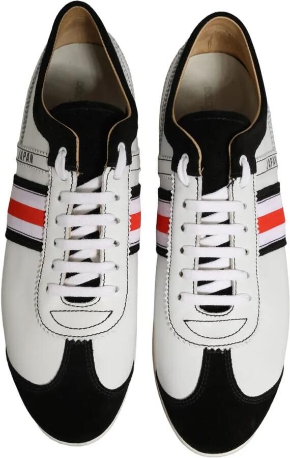 Dolce & Gabbana Japan Stripe Leather Trainers Wit - Foto 2